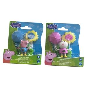 Peppa Pig Muddy Puddle George & Muddy Puddle Suzy Figure Toys New
